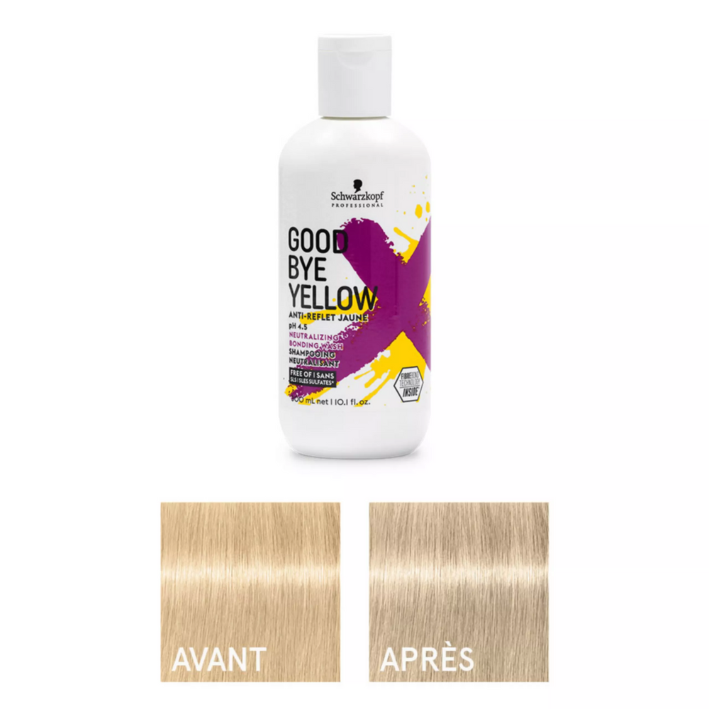 Flacon de shampooing pigmenté Schwarzkopf Goodbye Yellow 300 ml