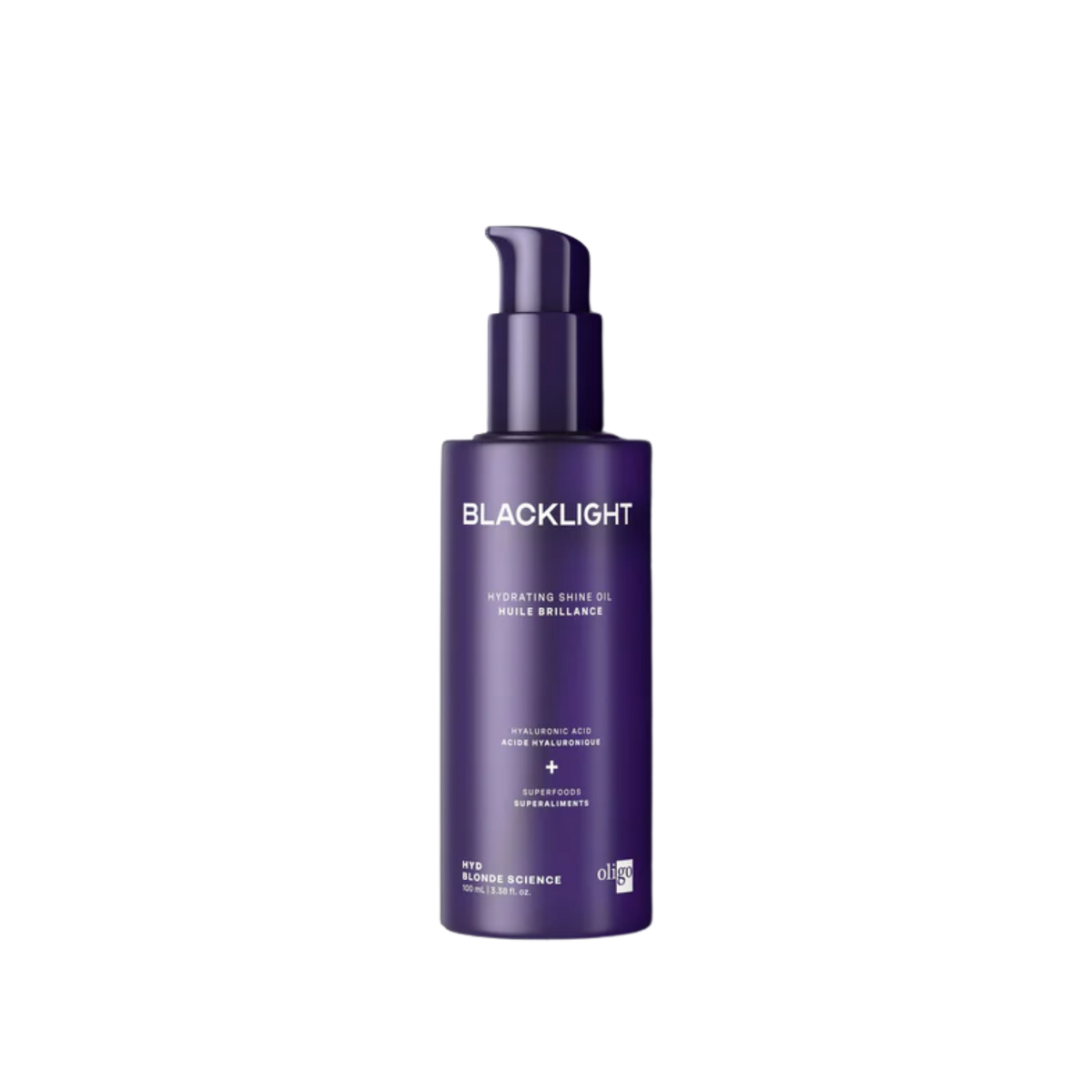 Huile capillaire hydratante Blacklight Oligo cheveux brillants sans frisottis