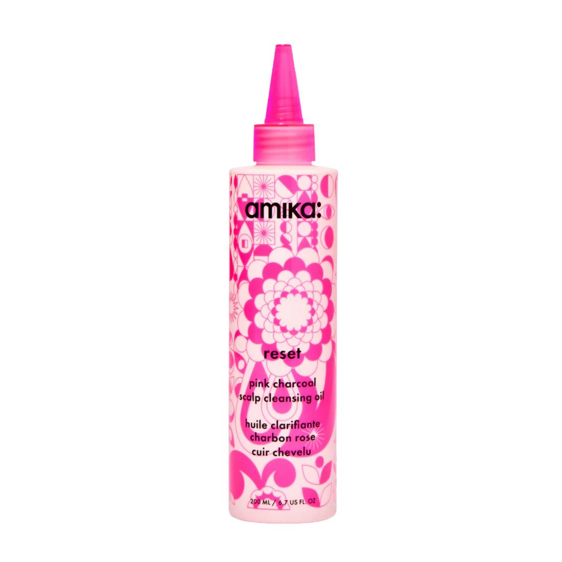 Flacon de l’huile amika Reset pour nettoyage doux et purifiant du cuir chevelu

