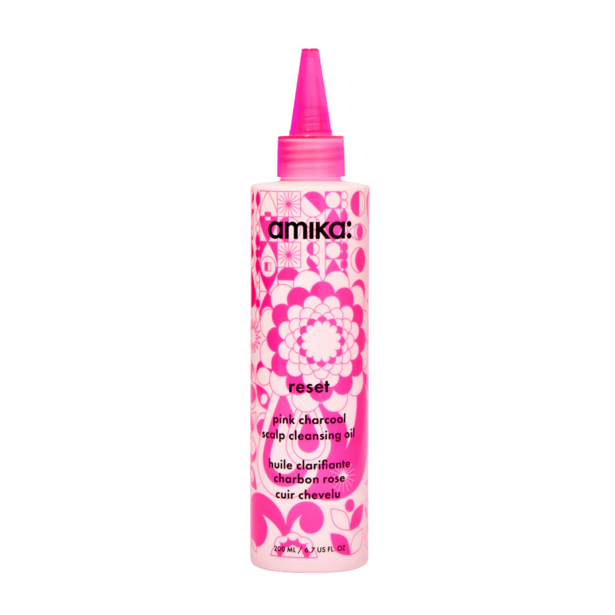 Flacon de l’huile amika Reset pour nettoyage doux et purifiant du cuir chevelu

