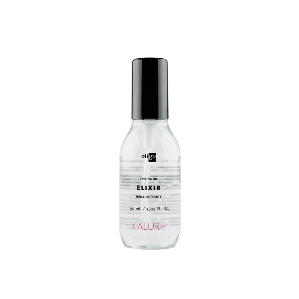 “Flacon Oligo Styling Oil Elixir – huile capillaire légère anti‑frisottis”