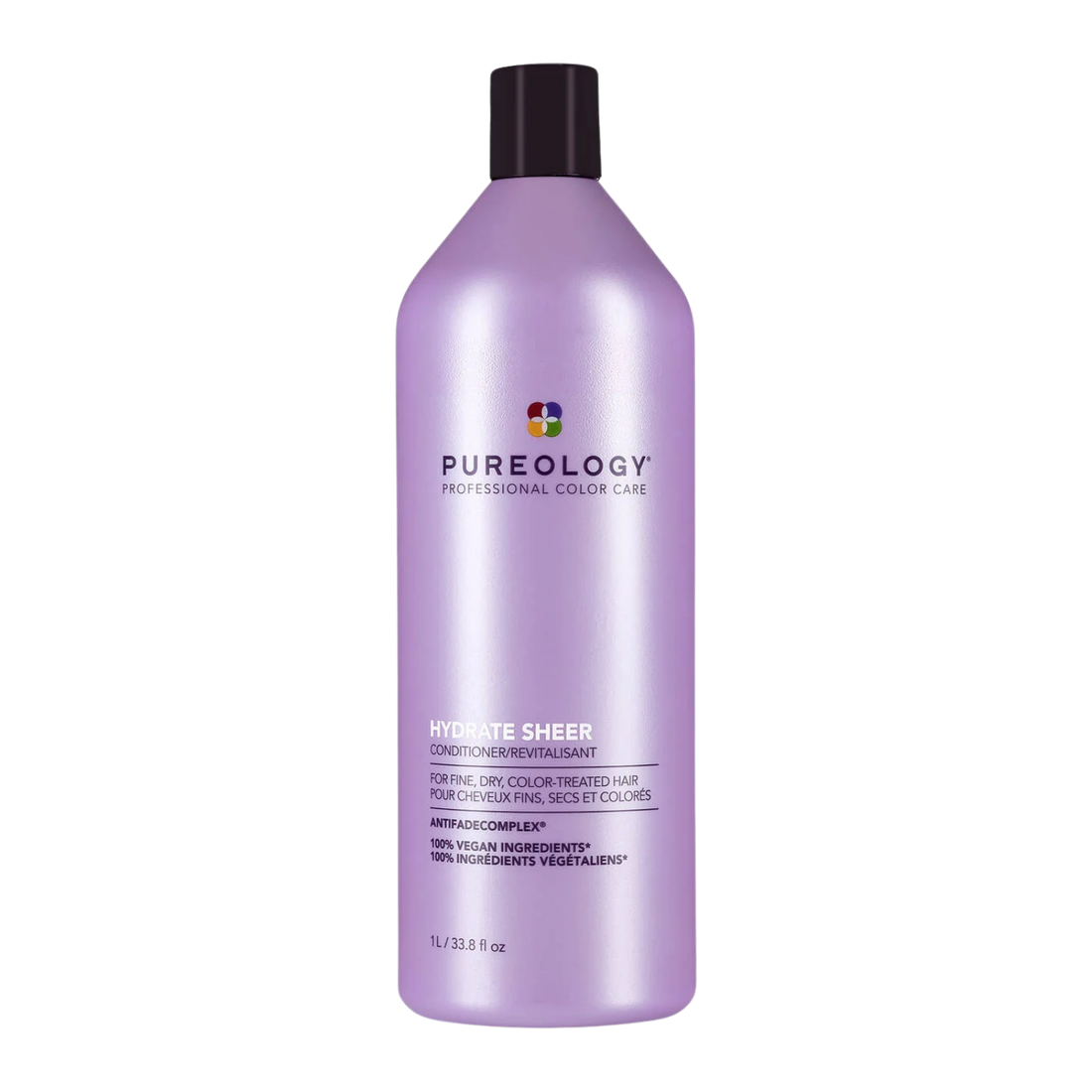 Flacon de Pureology Hydrate Sheer Conditioner 266 ml pour cheveux fins colorés