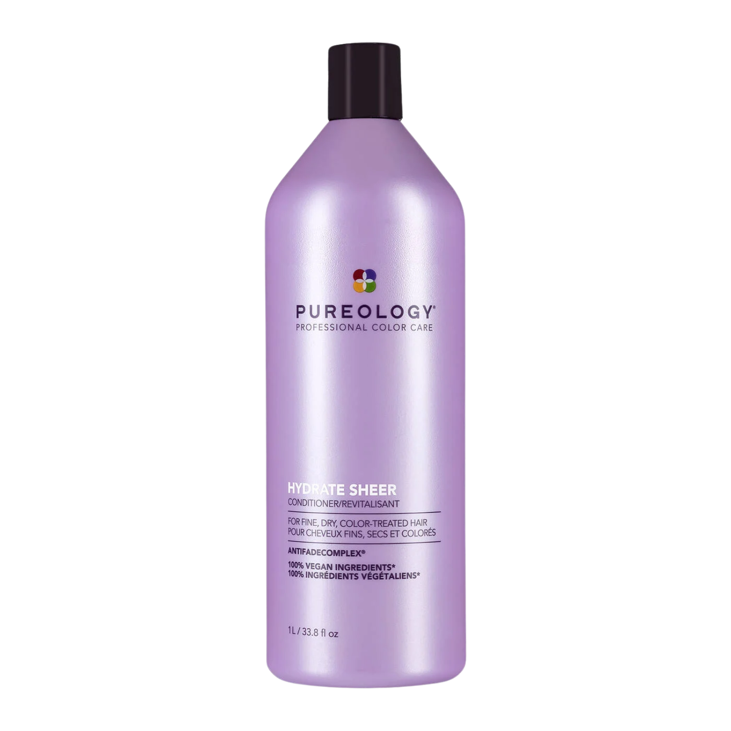 Flacon de Pureology Hydrate Sheer Conditioner 266 ml pour cheveux fins colorés