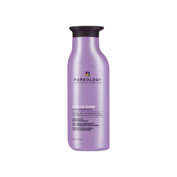 Flacon de Pureology Hydrate Sheer Shampoo 266 ml pour cheveux fins et colorés