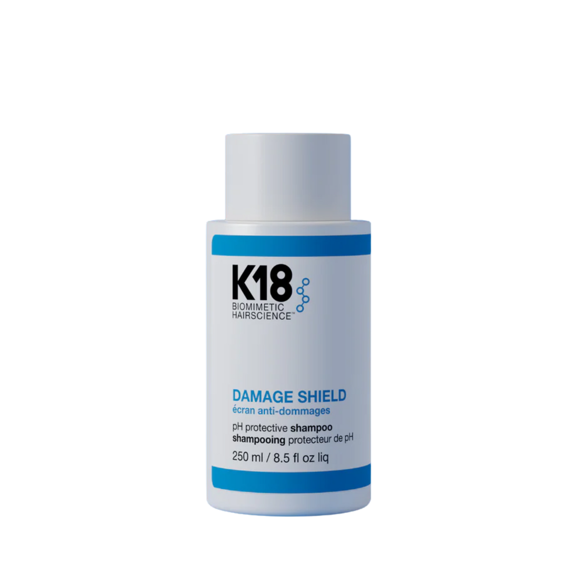 Flacon de shampooing K18 Damage Shield, soin protecteur et réparateur pour cheveux abîmés

