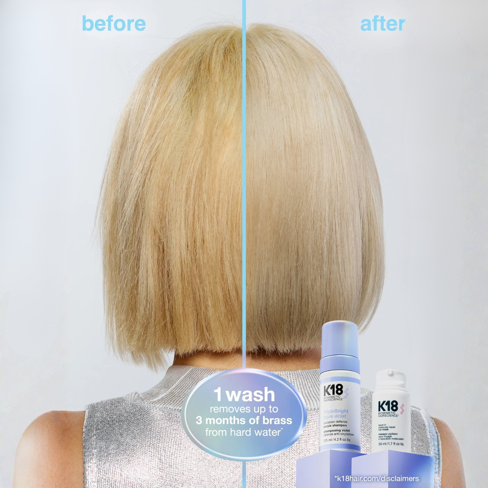 K18 TripleBright shampooing violet anti reflets jaunes