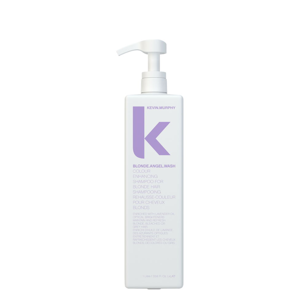 “Kevin Murphy BLONDE.ANGEL.WASH 1000 ml – shampooing tonifiant grand format pour cheveux blonds”