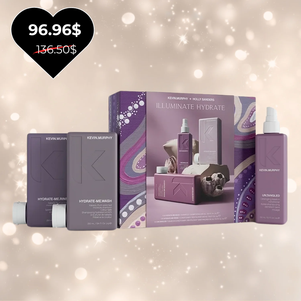 Coffret Kevin Murphy Illuminate Hydrate 2025 avec Hydrate-Me Wash, Rinse et Un‑Tangled