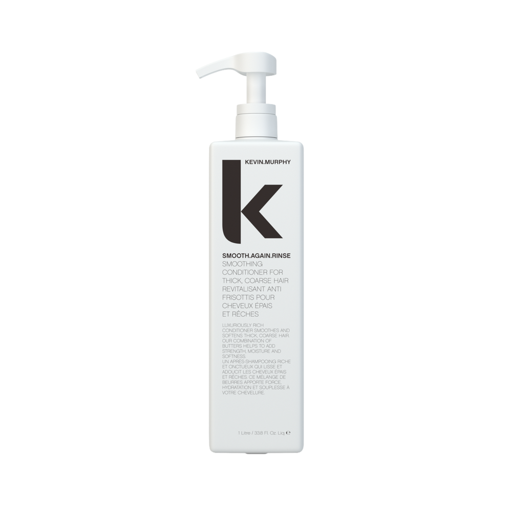“Kevin Murphy SMOOTH.AGAIN.RINSE 1000 ml – après‑shampooing lissant grand format pour cheveux épais et indisciplinés”