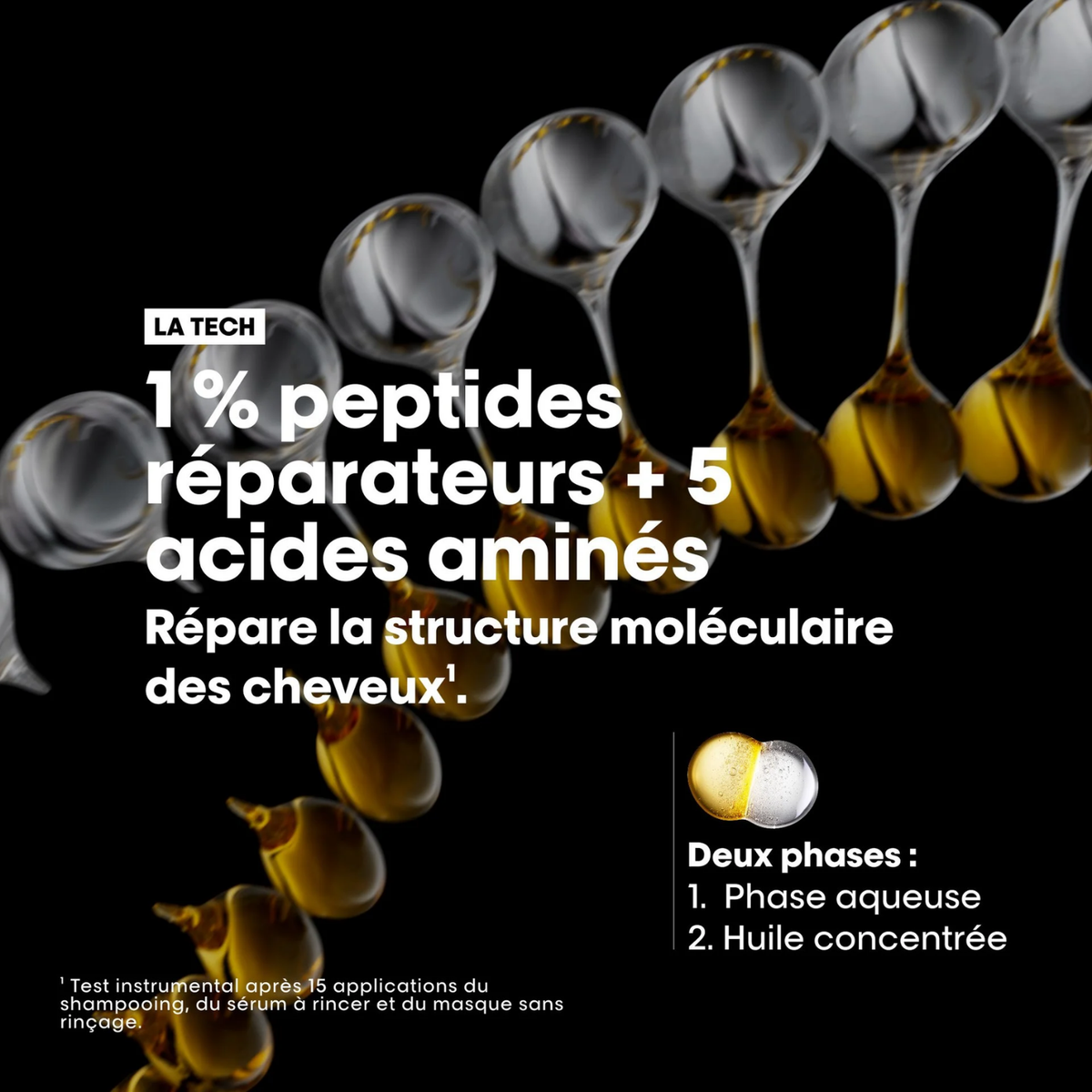 Flacon L’Oréal Professionnel Absolut Repair Molecular Bi-Phase Oil 90 ml – huile réparatrice cheveux abîmés