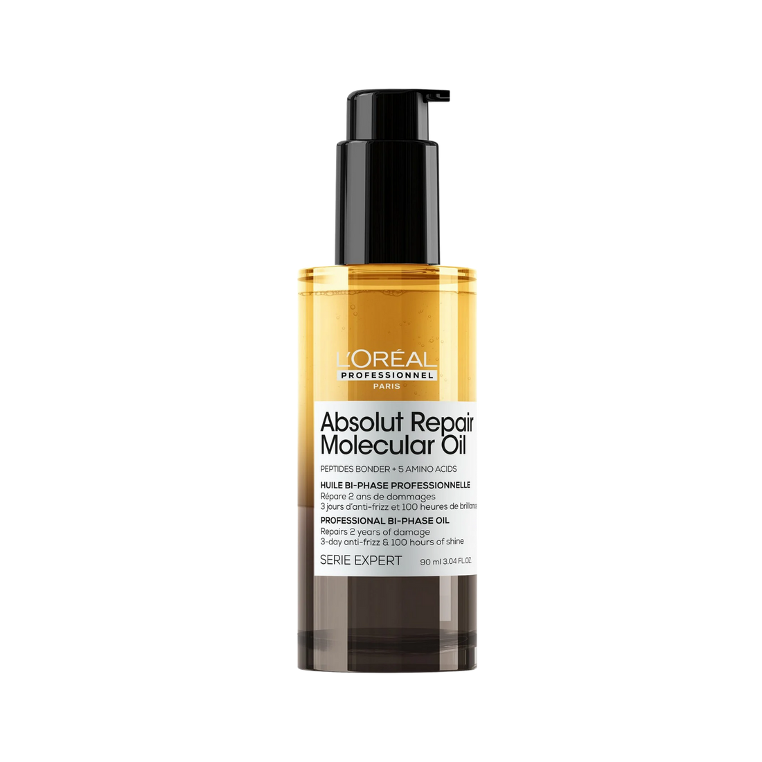 Flacon L’Oréal Professionnel Absolut Repair Molecular Bi-Phase Oil 90 ml – huile réparatrice cheveux abîmés