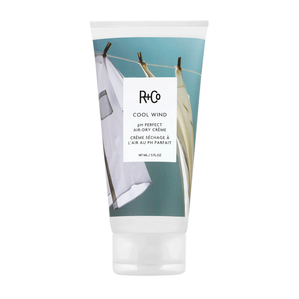 Tube de Cool Wind Air Dry Crème R+Co, crème coiffante sans chaleur pour cheveux souples et hydratés