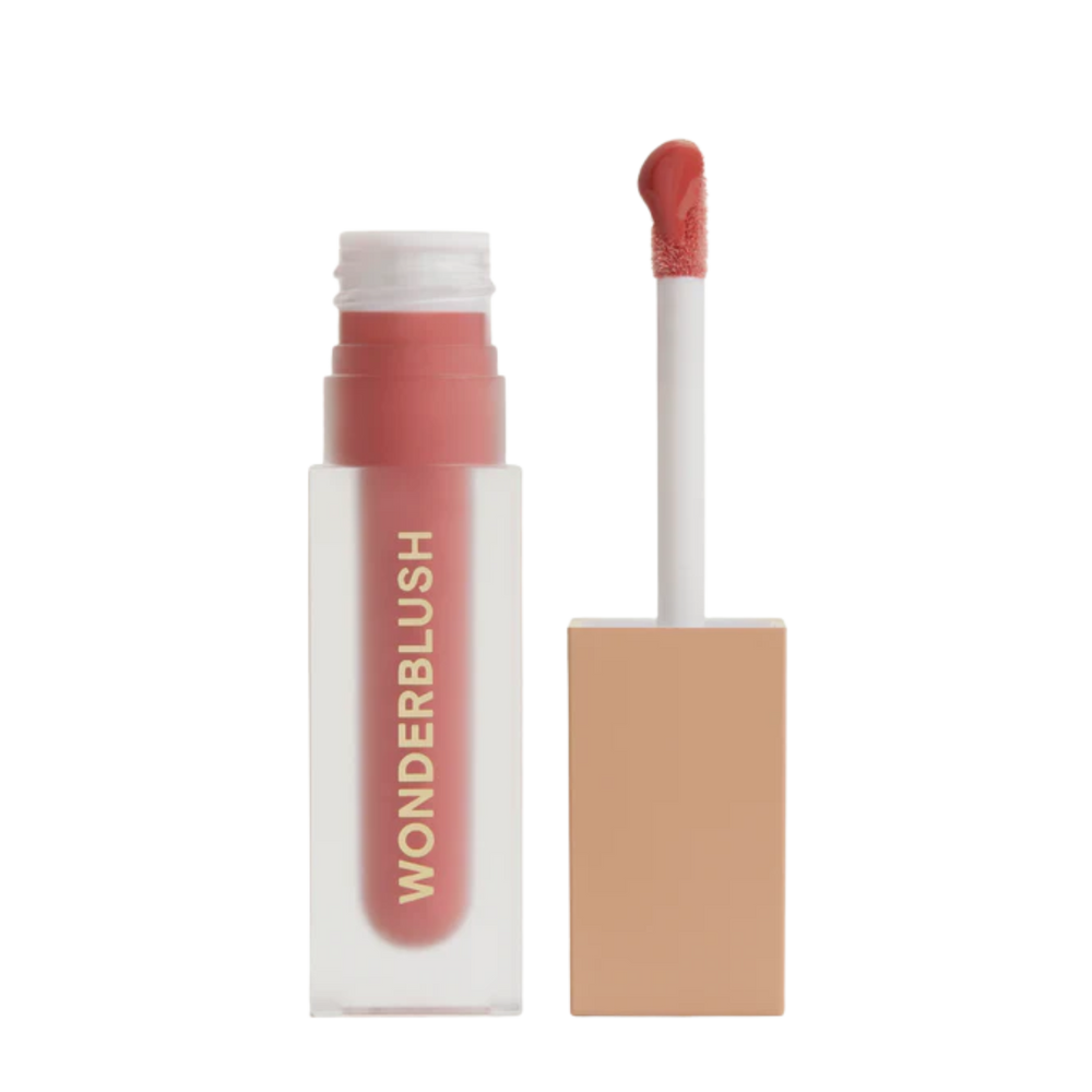 Huile à lèvres La Laque de Wonderblush en teinte abricot, fini brillant et hydratant

