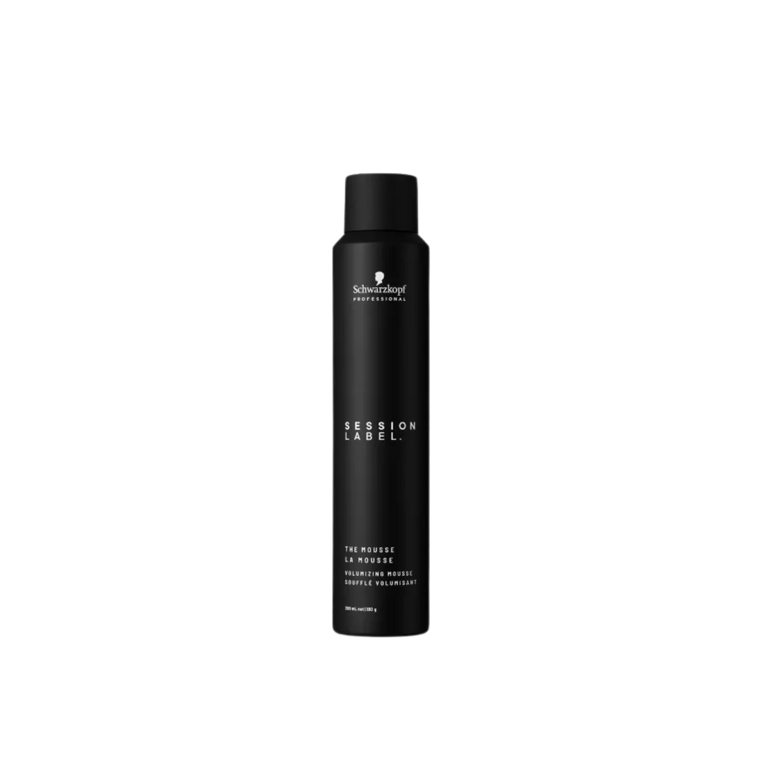 Flacon de La Mousse Session Label – soufflé volumisant vegan, texture légère