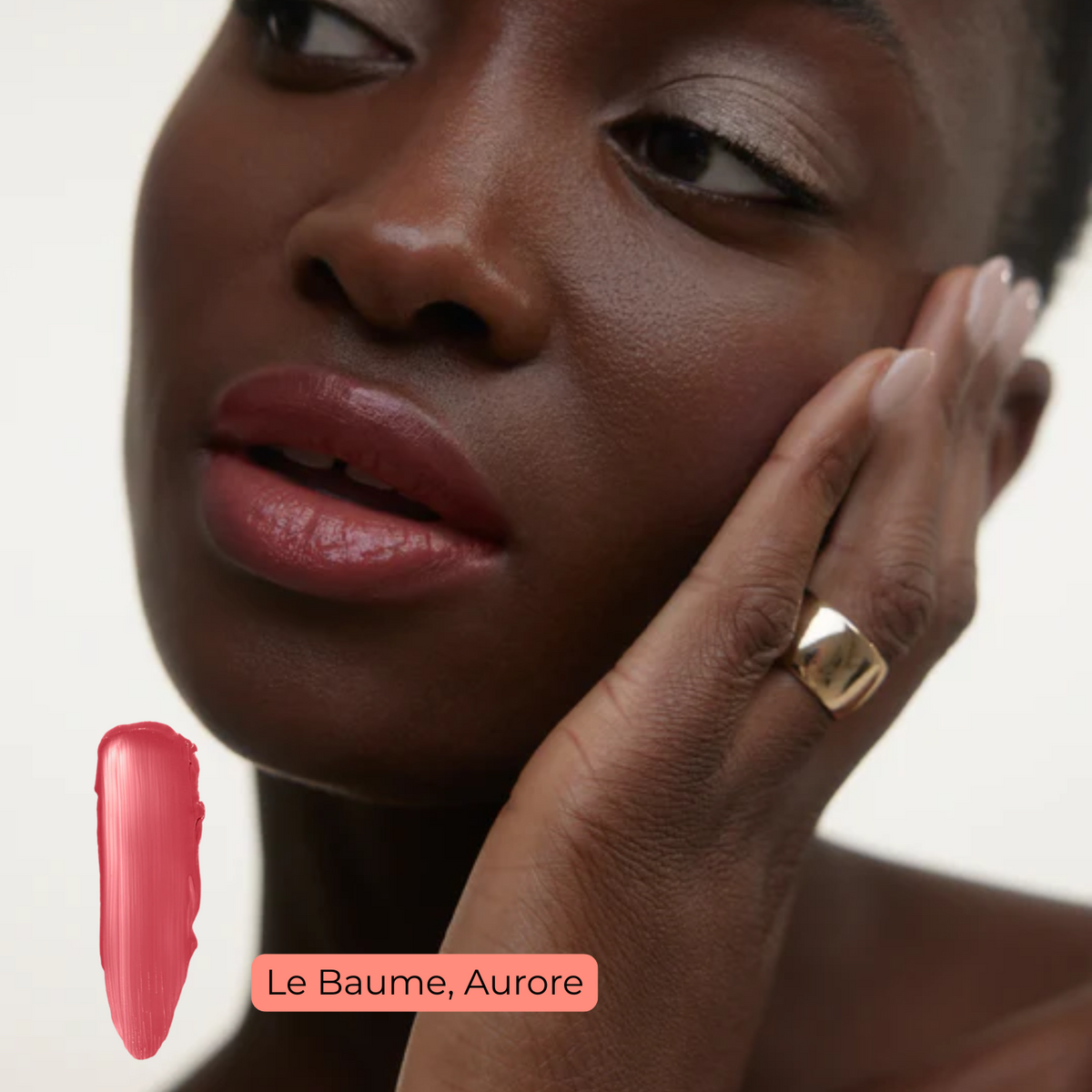 Tube du baume à lèvres teinté “Le Baume” de Wonderblush, design minimaliste

