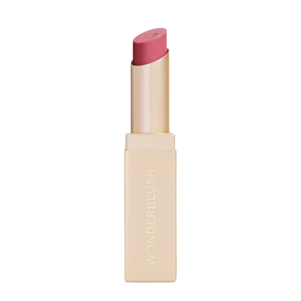 Tube du baume à lèvres teinté “Le Baume” de Wonderblush, design minimaliste

