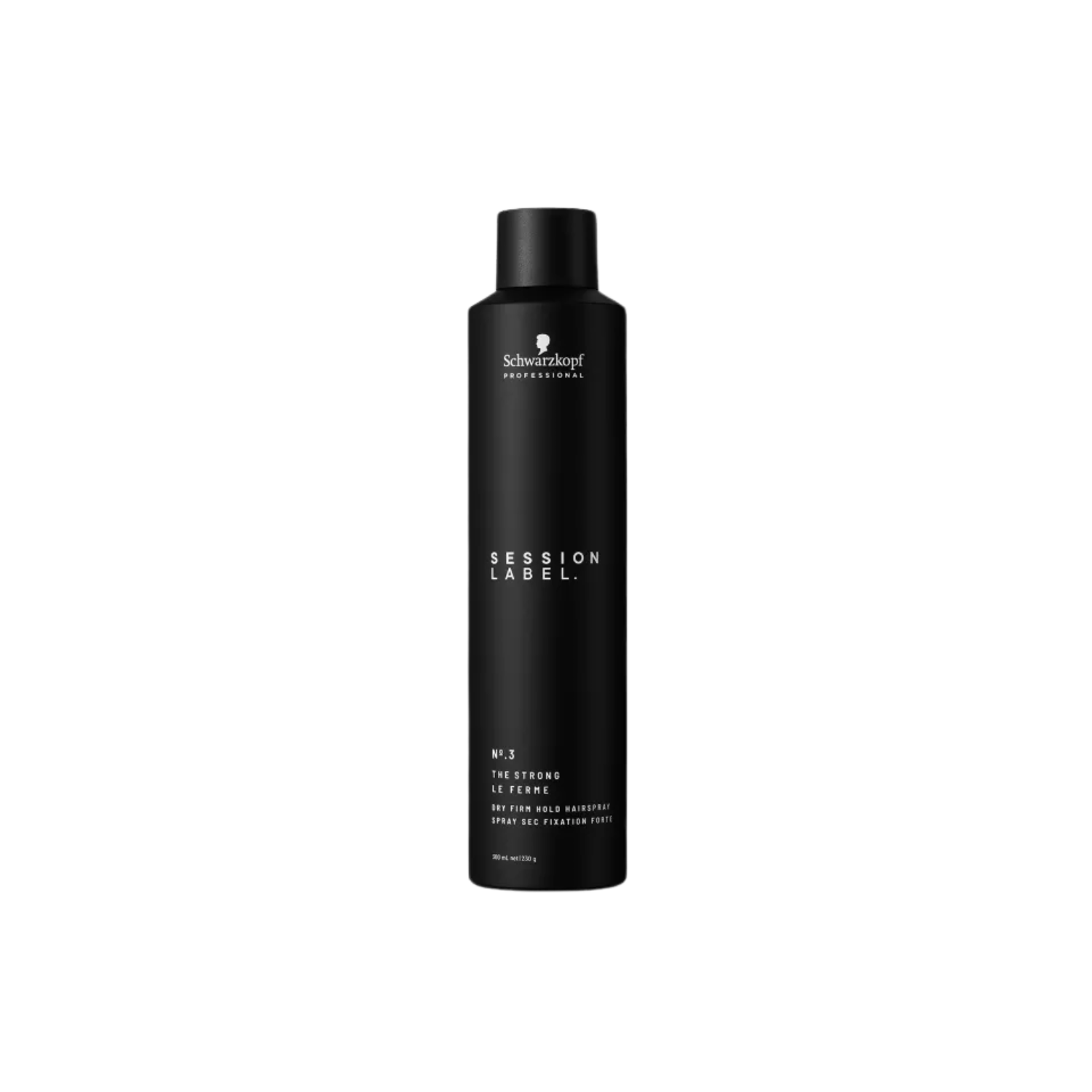 Flacon de Le Fixant Session Label – spray fixation forte, tenue durable sans résidu visible