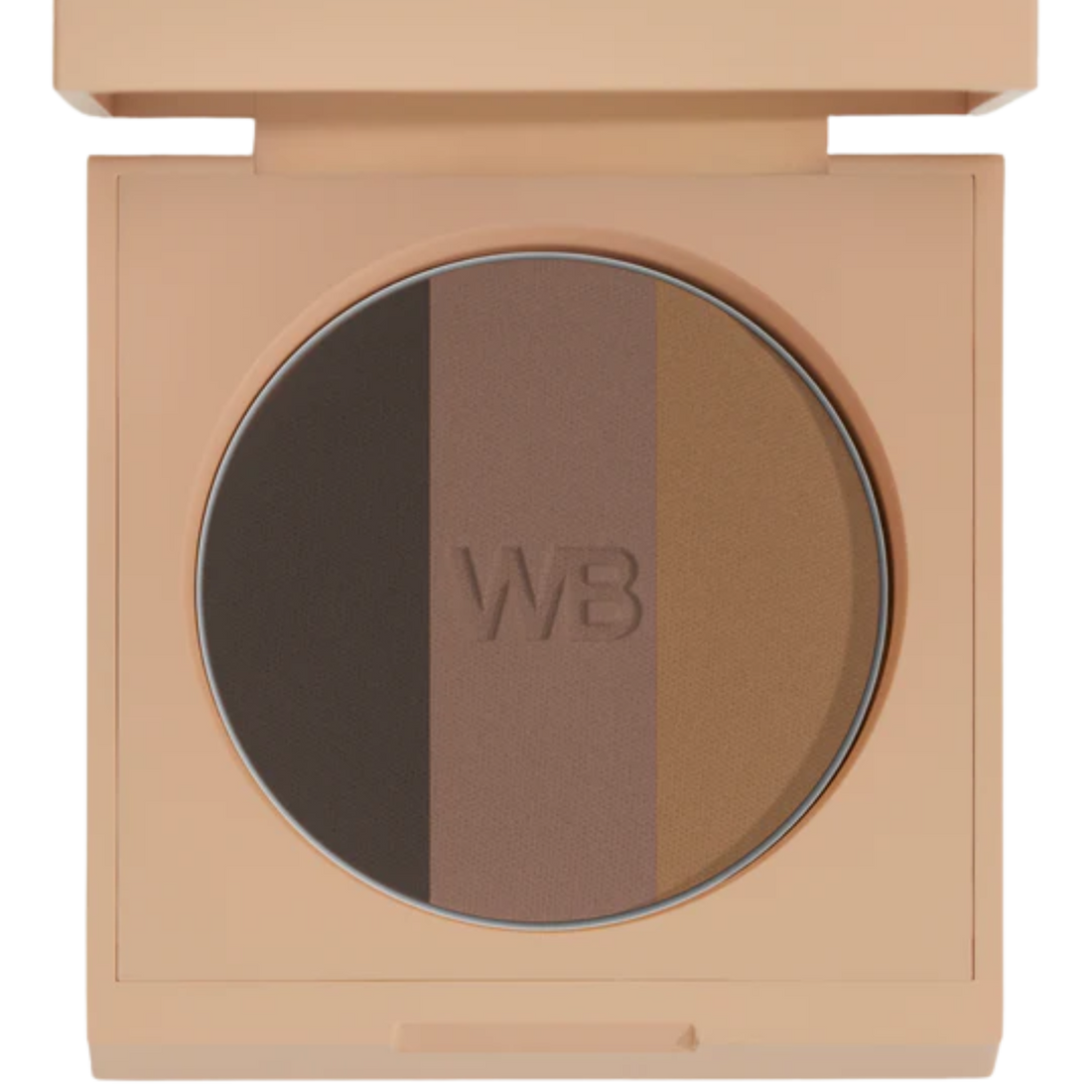 Palette Le Regard de Wonderblush avec trois teintes neutres pour yeux et sourcils, fini naturel et multifonction
