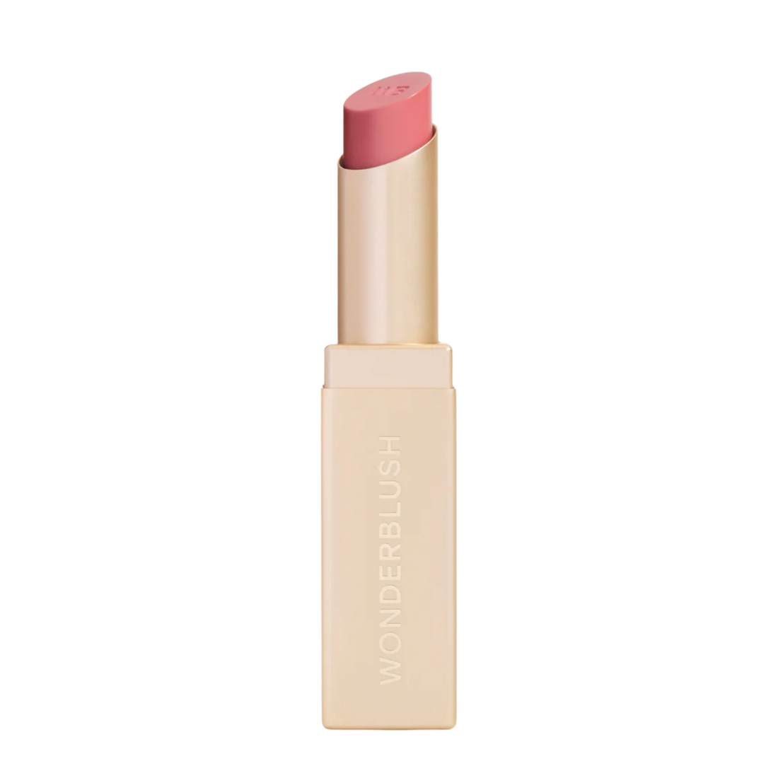 Stick rouge à lèvres Wonderblush Le Rouge en teinte Grenadine, fini satiné, packaging minimaliste et élégant.


