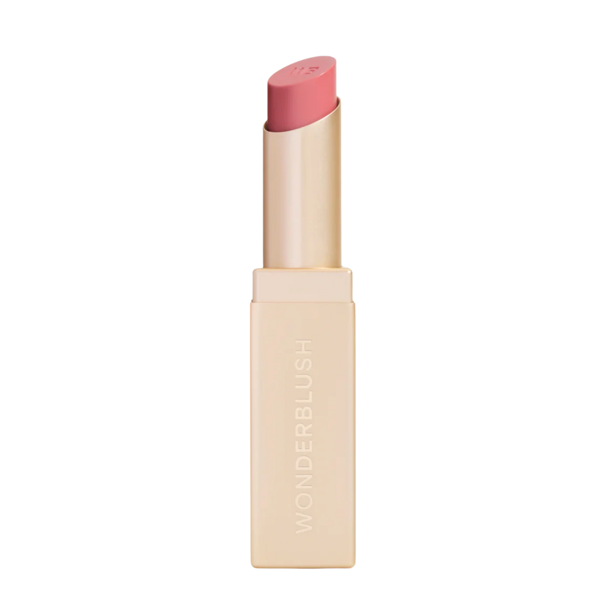 Stick rouge à lèvres Wonderblush Le Rouge en teinte Grenadine, fini satiné, packaging minimaliste et élégant.

