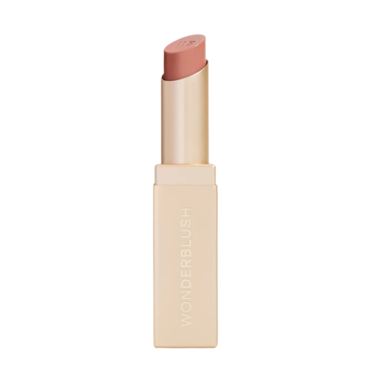 Stick rouge à lèvres Wonderblush Le Rouge en teinte Grenadine, fini satiné, packaging minimaliste et élégant.

