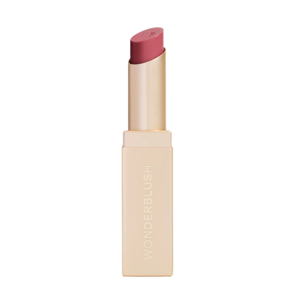 Stick rouge à lèvres Wonderblush Le Rouge en teinte Grenadine, fini satiné, packaging minimaliste et élégant.


