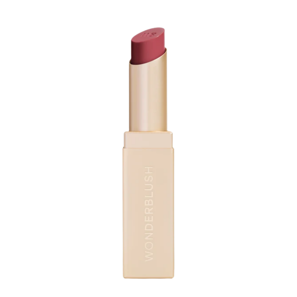 Stick rouge à lèvres Wonderblush Le Rouge en teinte Grenadine, fini satiné, packaging minimaliste et élégant.

