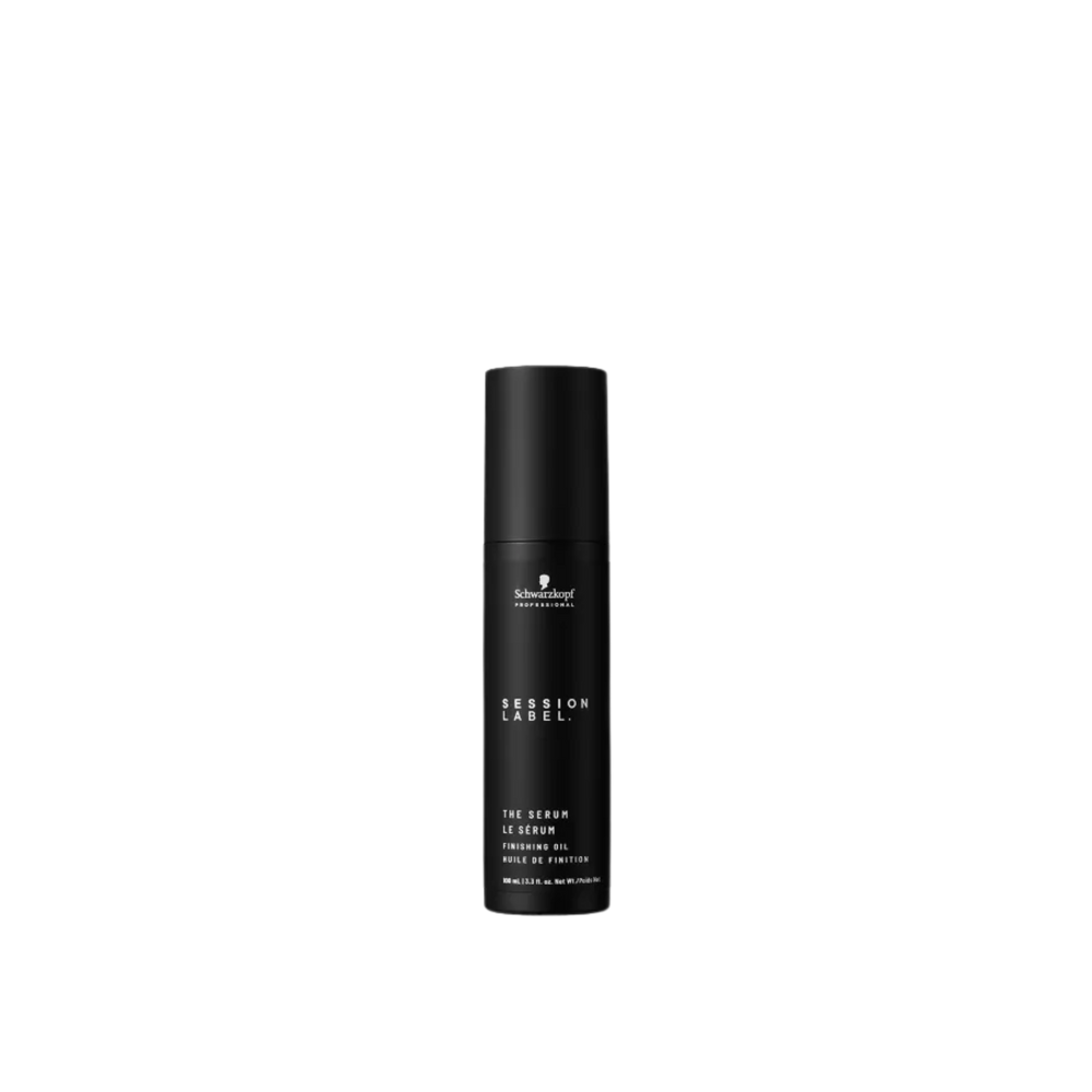 Flacon de Le Sérum Session Label – sérum professionnel vegan, fini brillant et cheveux lissés