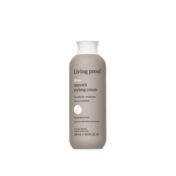 Living Proof No Frizz Smooth Styling Cream crème coiffante anti-frisottis pour cheveux lisses et brillants.