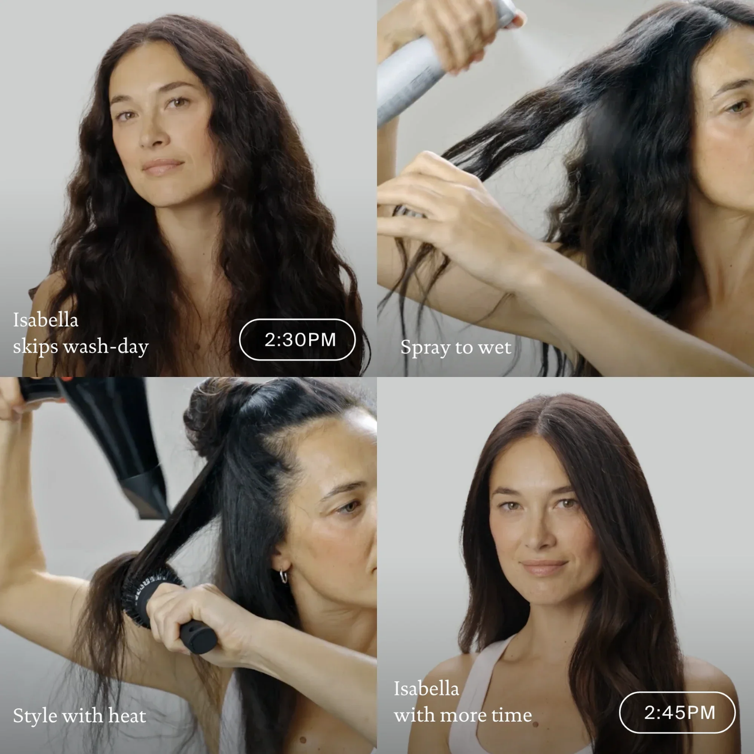 Living Proof Perfect Hair Day Style Refresh Mist brume coiffante rafraîchissante pour restyler les cheveux et protéger de la chaleur entre les lavages.