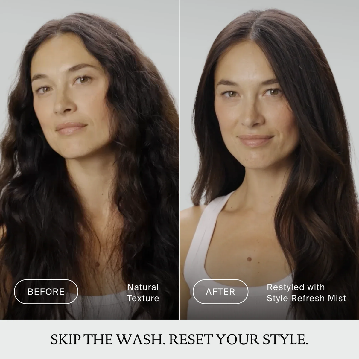 Living Proof Perfect Hair Day Style Refresh Mist brume coiffante rafraîchissante pour restyler les cheveux et protéger de la chaleur entre les lavages.