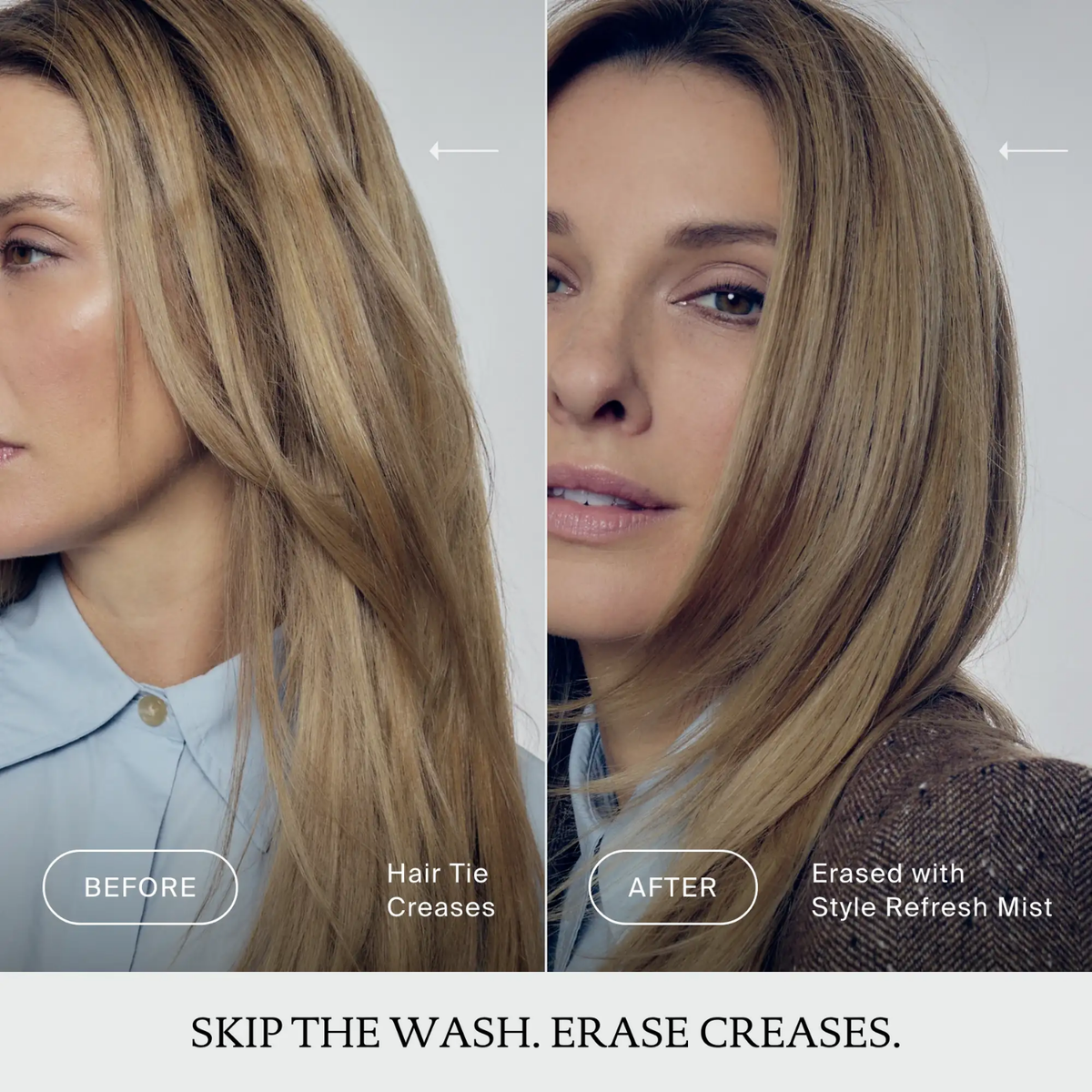 Living Proof Perfect Hair Day Style Refresh Mist brume coiffante rafraîchissante pour restyler les cheveux et protéger de la chaleur entre les lavages.