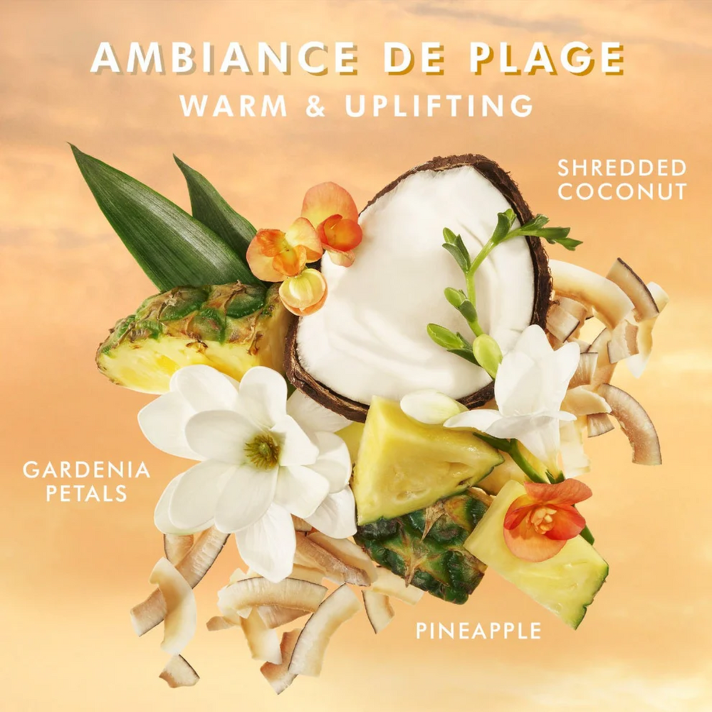 Flacon de lotion corps Moroccanoil Ambiance de Plage parfum gardénia, noix de coco et ananas

