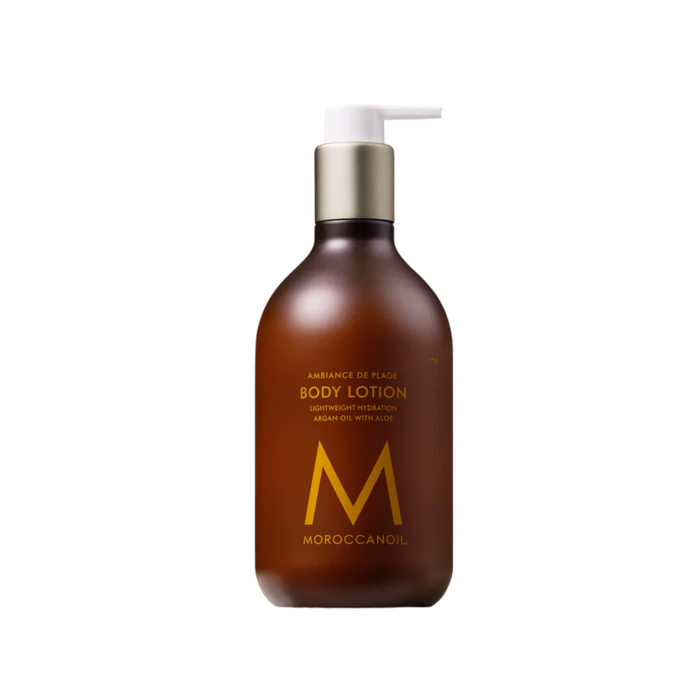 Flacon de lotion corps Moroccanoil Ambiance de Plage parfum gardénia, noix de coco et ananas


