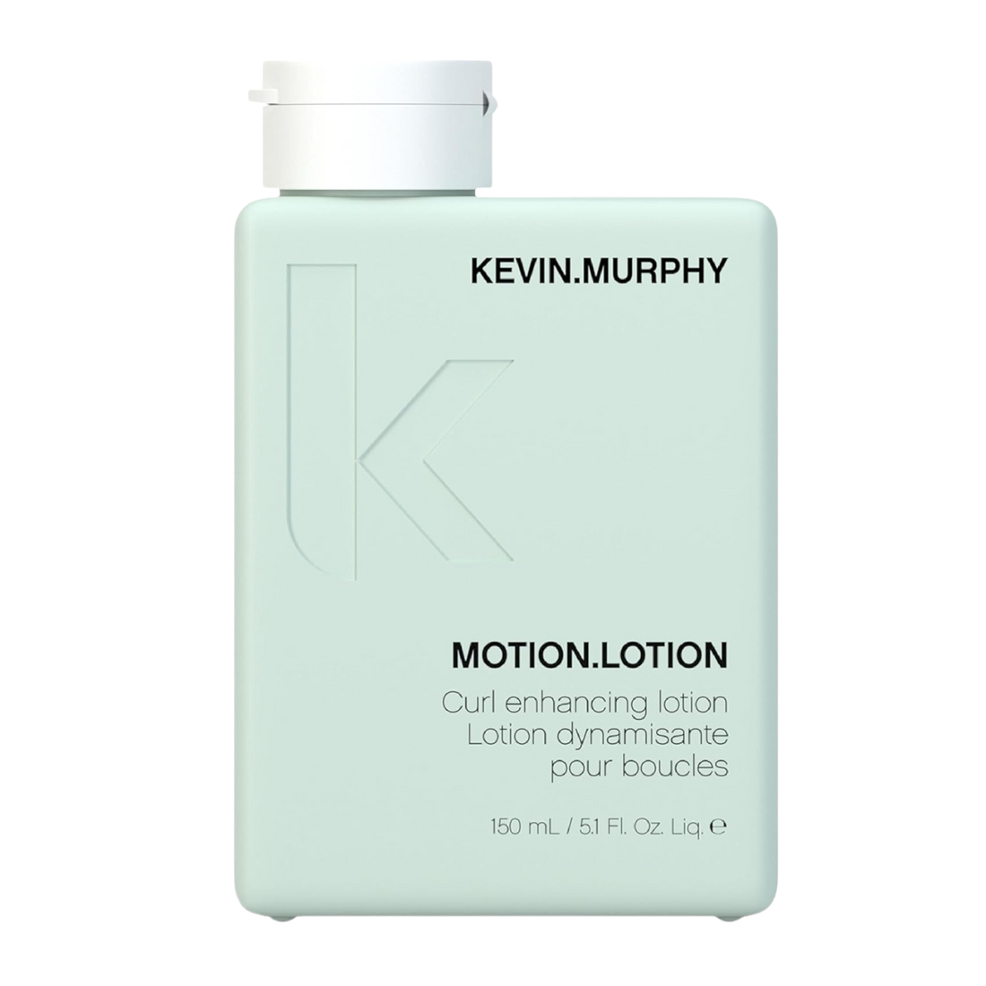Flacon de la lotion MOTION.LOTION de Kevin Murphy posé sur fond neutre