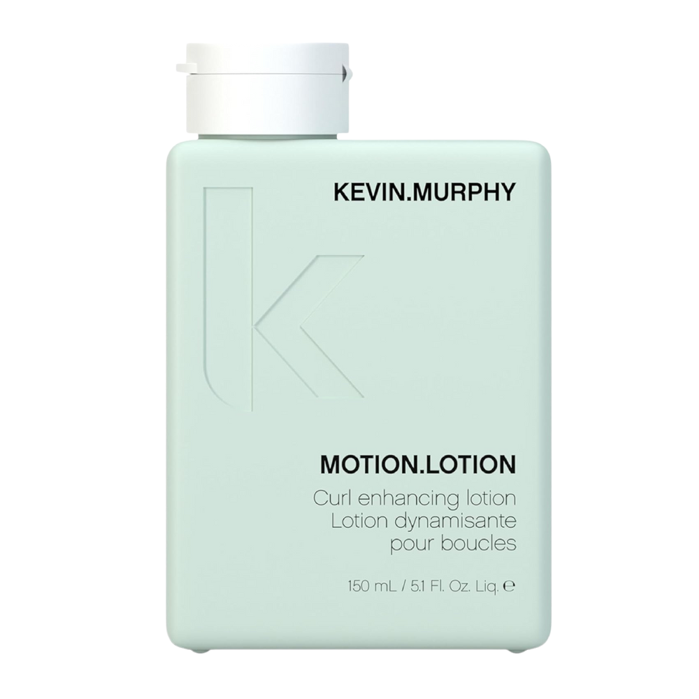 Flacon de la lotion MOTION.LOTION de Kevin Murphy posé sur fond neutre
