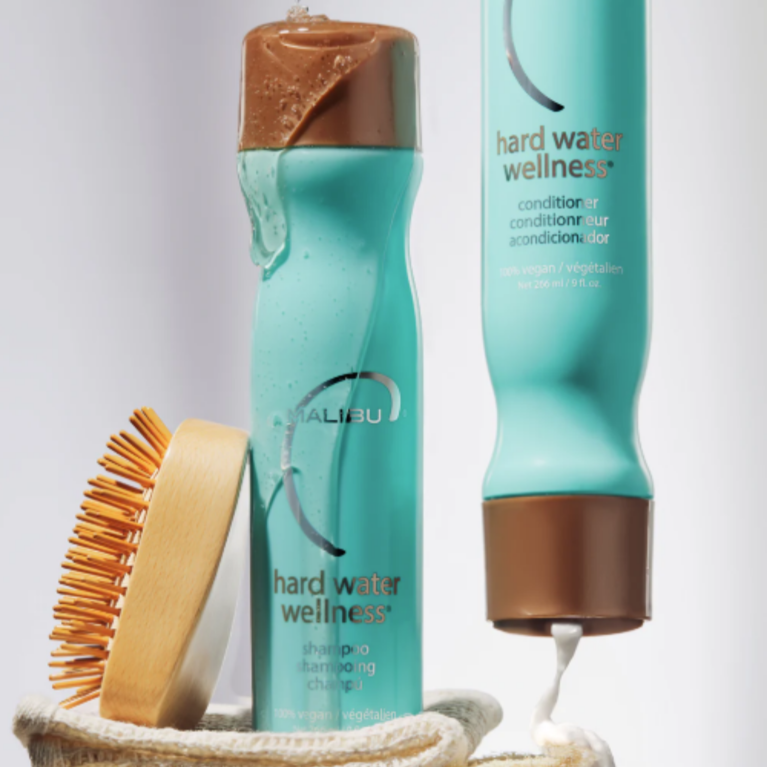Shampoing Malibu C Hard Water Wellness anti-minéraux eau dure cheveux brillants et propres