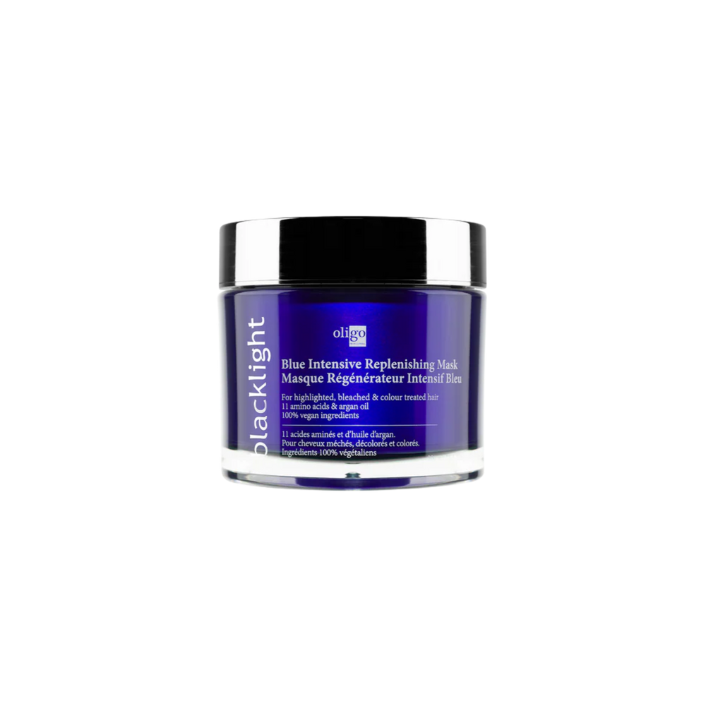 “Pot du Masque Bleu Intensif Oligo Blacklight – soin neutralisant et réparateur couleur”