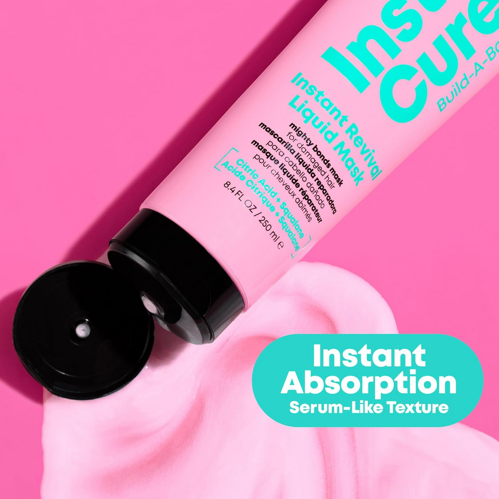 “Masque liquide Matrix Instacure Build‑A‑Bond 280 ml – flacon translucide liquéfié, texture crème légère”