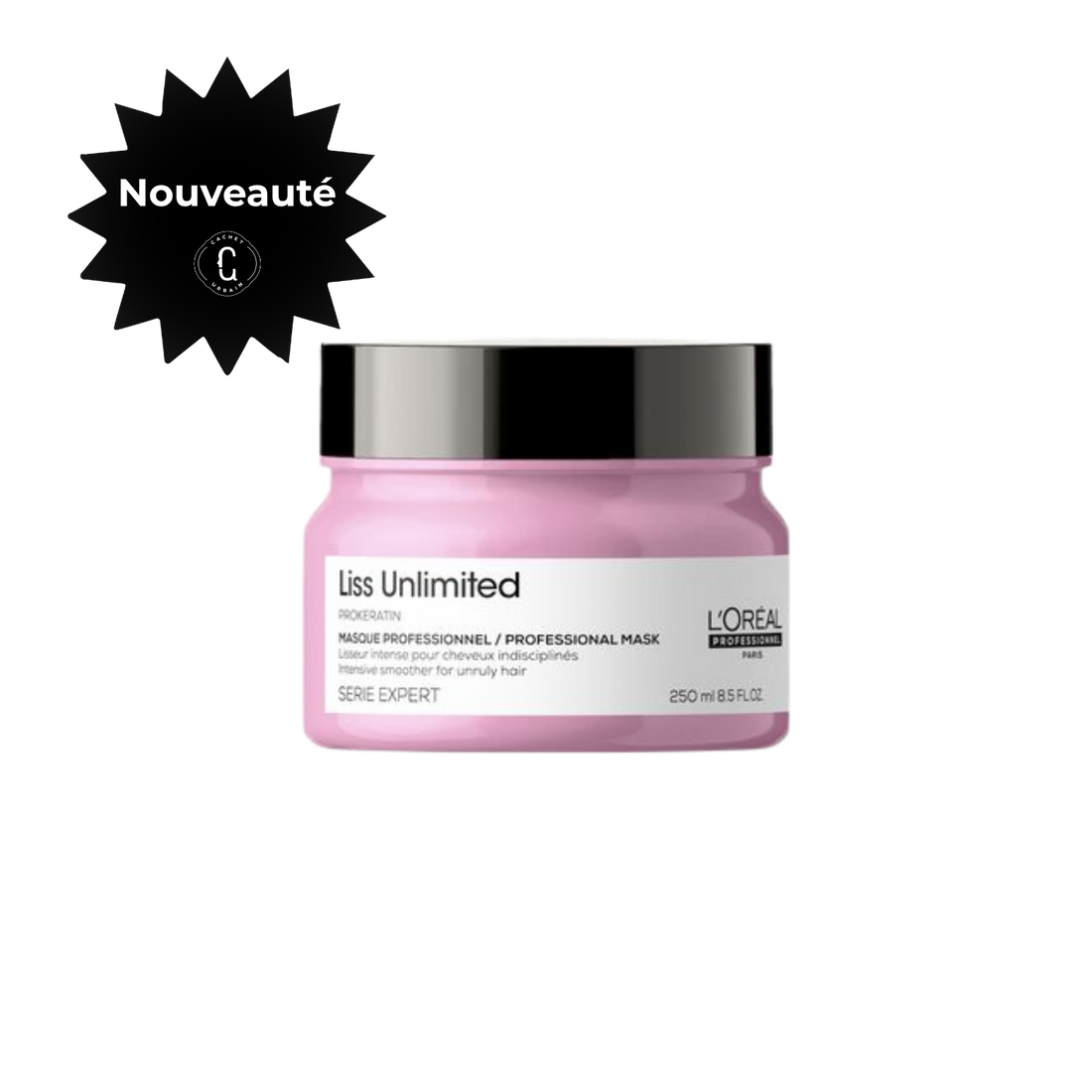 Masque Liss Unlimited L’Oréal Professionnel anti-frisottis cheveux lisses brillants pot 250ml professionnel