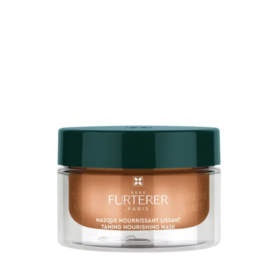 Pot de Masque Nourrissant Lissant Sublime Karité René Furterer, pour cheveux très secs, version nourrissante et lissante, 200 ml.

