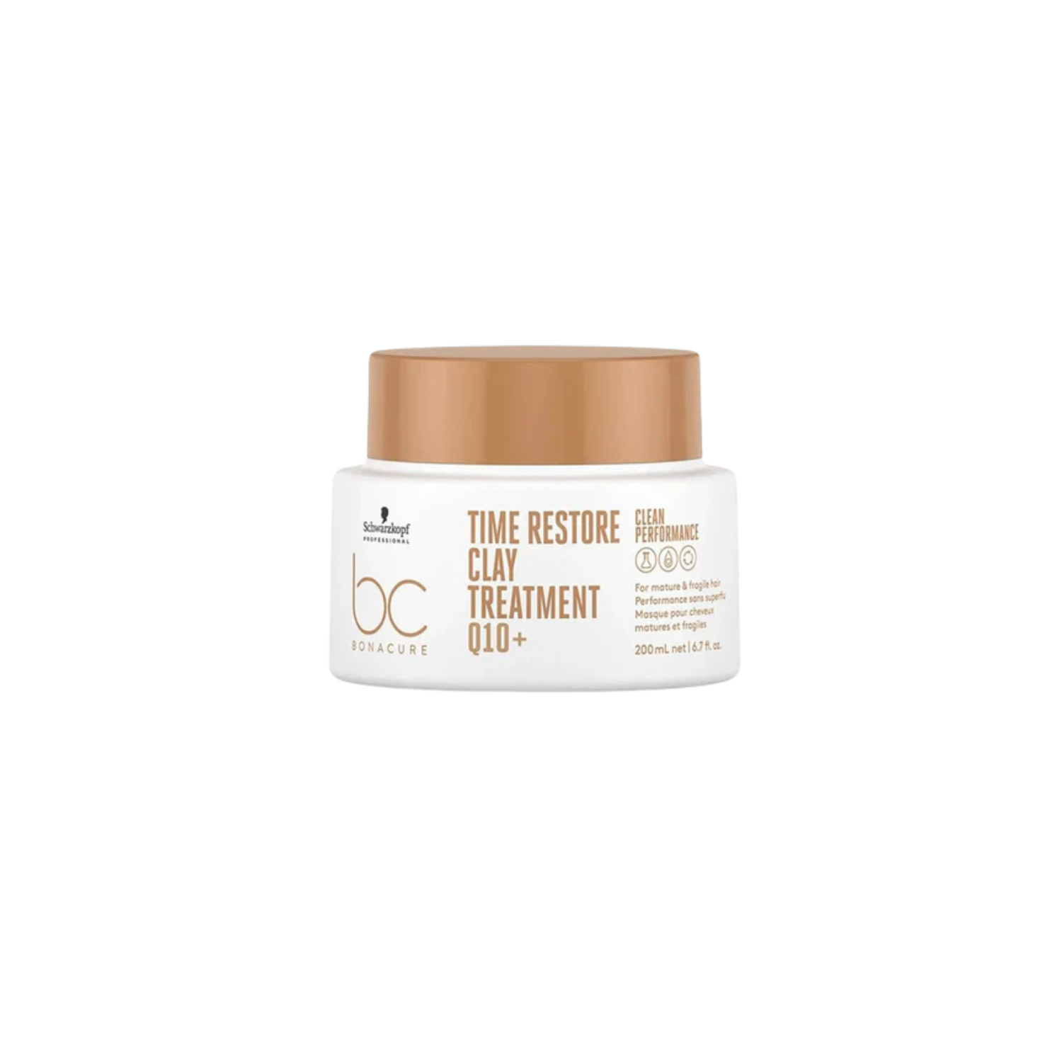 Pot de masque Time Restore Q10+ 200 ml — Schwarzkopf, soin anti‑âge cheveux matures