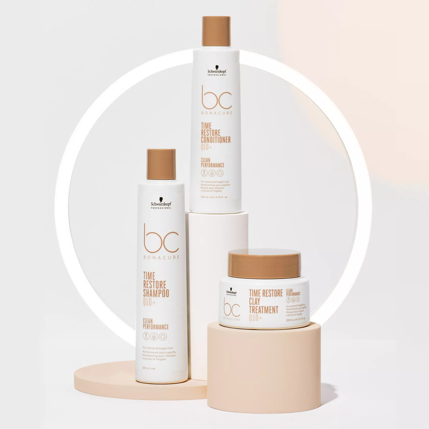 Pot de masque Time Restore Q10+ 200 ml — Schwarzkopf, soin anti‑âge cheveux matures