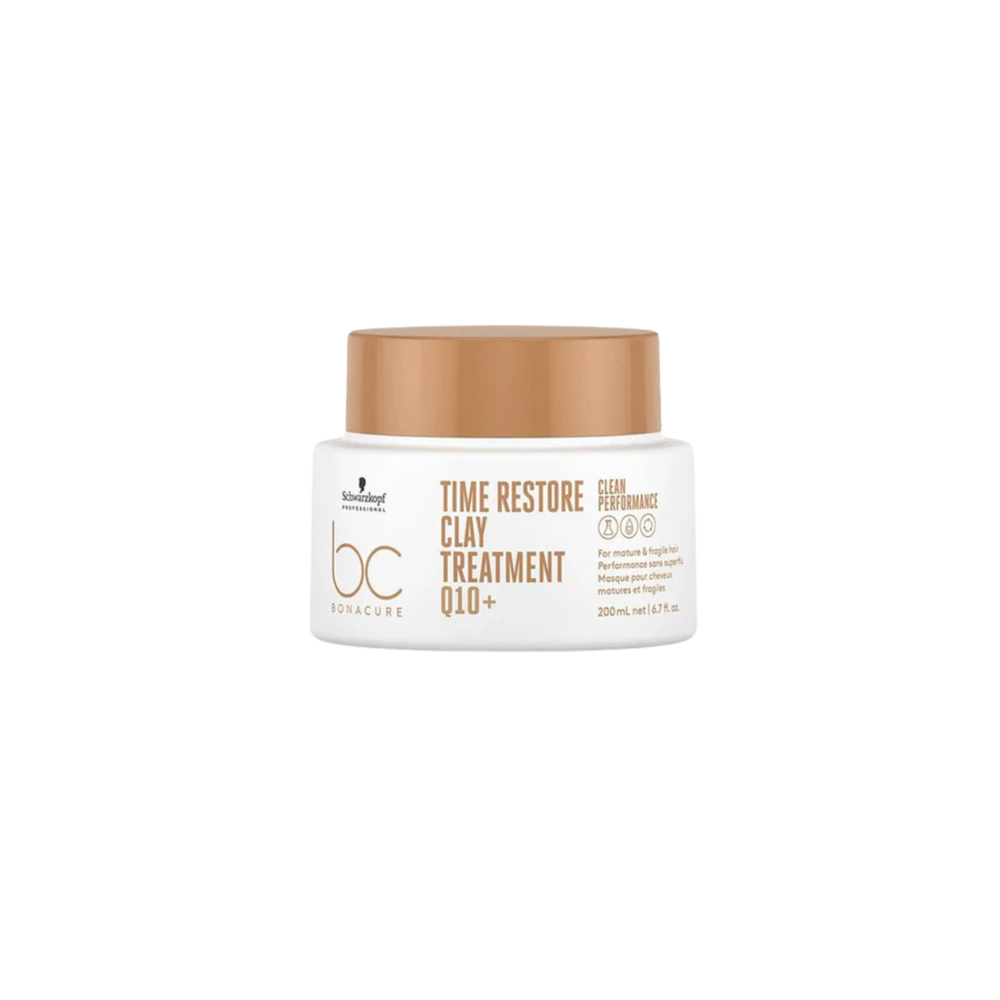 Pot de masque Time Restore Q10+ 200 ml — Schwarzkopf, soin anti‑âge cheveux matures