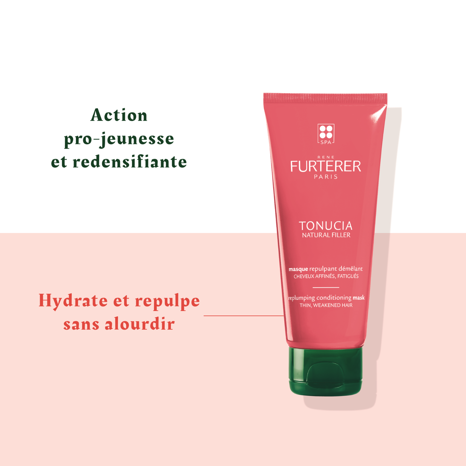 Masque capillaire René Furterer Tonucia Natural Filler 100 ml – soin repulpant et démêlant pour cheveux fatigués

