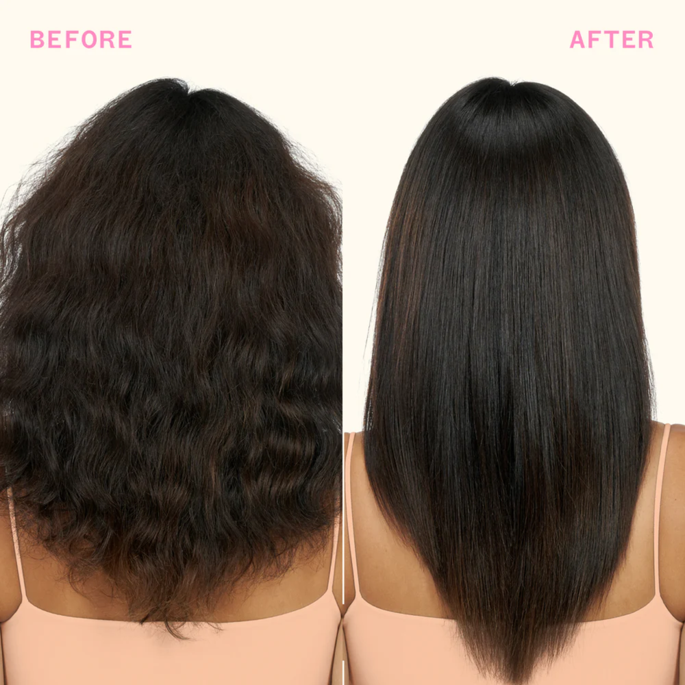 Masque anti-frisottis Smooth Over Frizz-Fighting Treatment Mask Amika – soin capillaire lissant cheveux doux et sans frisottis.