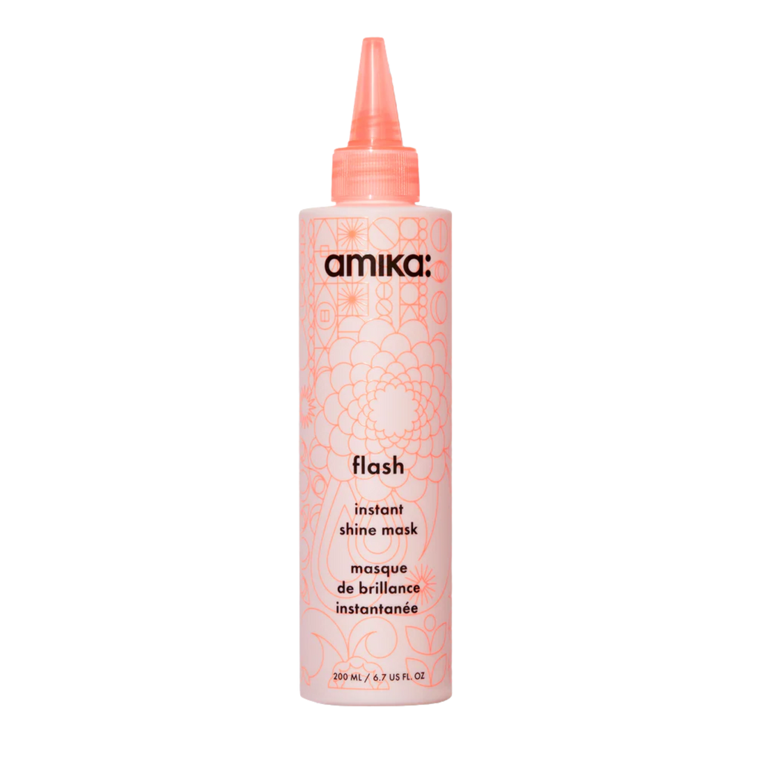 Pot du masque amika Flash Instant Shine Mask pour cheveux brillants et lissés en une minute

