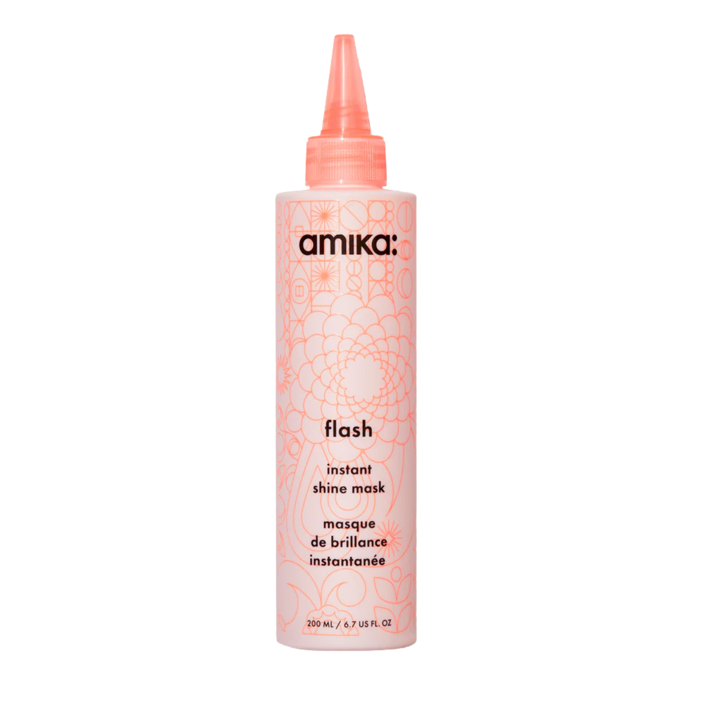 Pot du masque amika Flash Instant Shine Mask pour cheveux brillants et lissés en une minute

