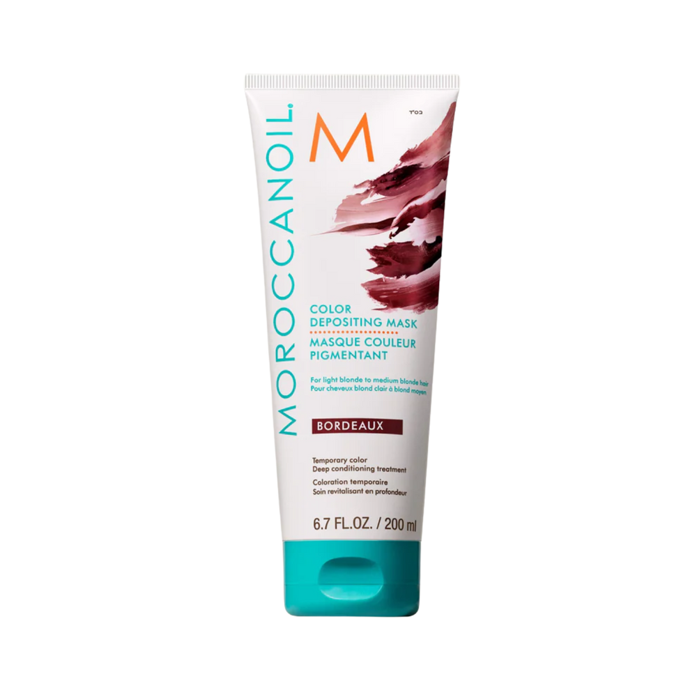 Pot Moroccanoil Color Depositing Mask Bordeaux 200 ml, masque pigmentant reflet cramoisi

