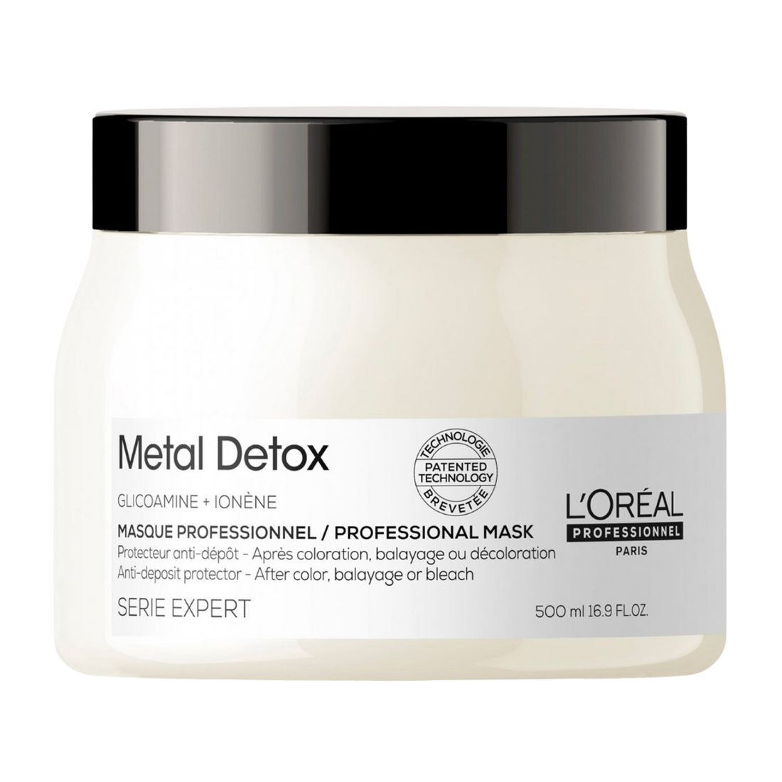 Masque capillaire L’Oréal Professionnel Metal Detox 250 ml – soin protecteur anti‑métaux pour cheveux forts, nourris et couleur éclatante.